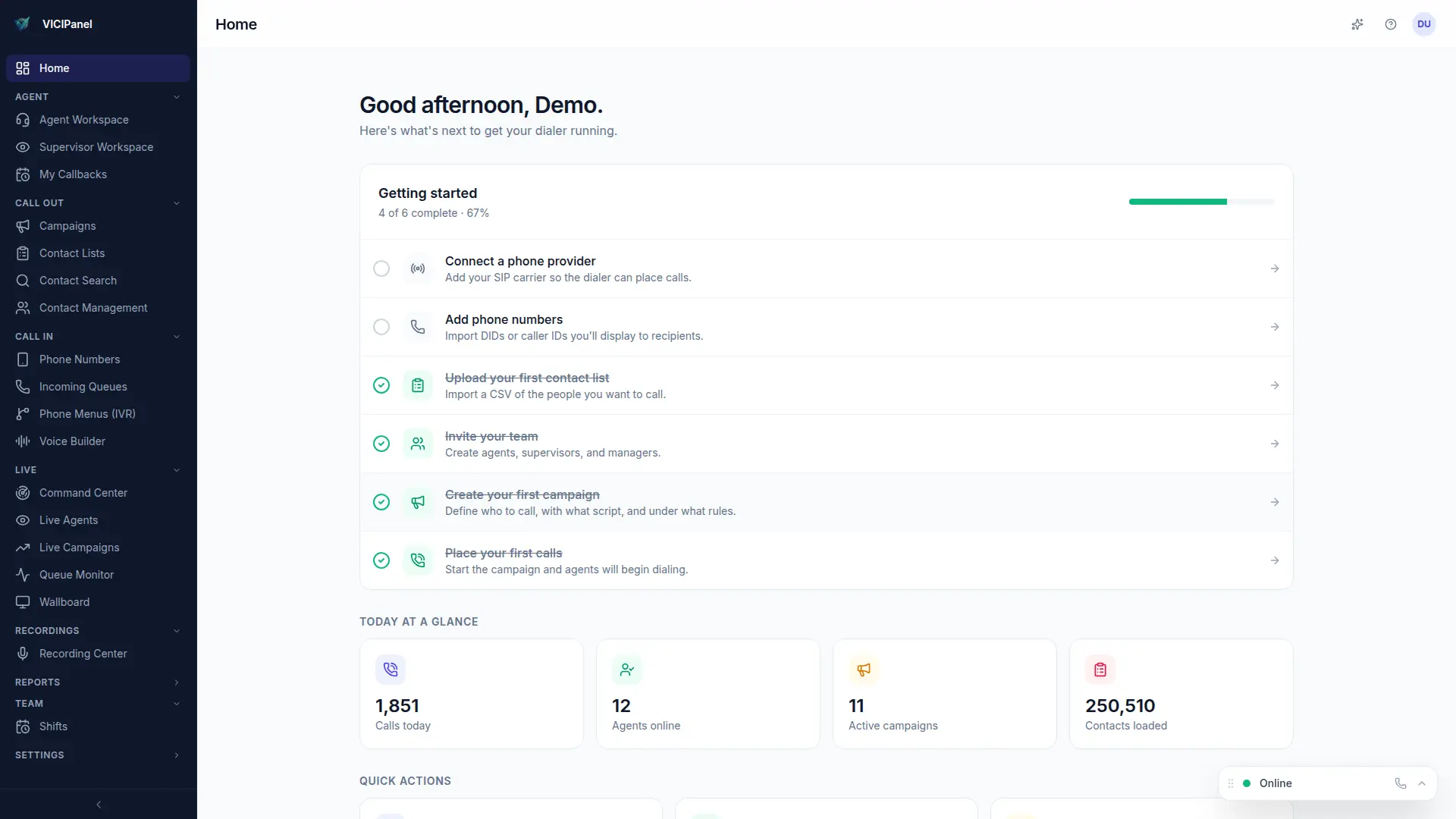 VICIPanel Command Center